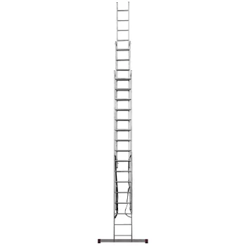 Лестница трансформер Новая высота трехсекционная алюминиевая 3х16 RAL 9006 профессиональная