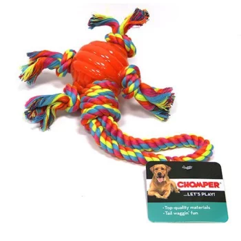 Игрушка для собак CHOMPER Мяч с завязками из каната(Мяч с завязками из каната)
